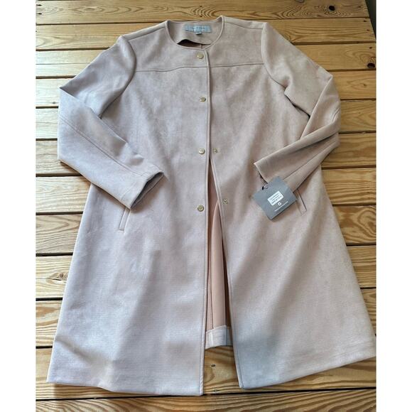 NWT $115 Marc New York Snap Front Jacket Size Large Women’s Light Pink - Picture 1 of 10